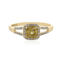Gouden ring met een Gele Zirkoon (Adela Gold)