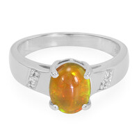 Zilveren ring met een Kalimaya-Opaal