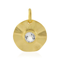 Zilveren hanger met een witte kwarts