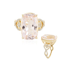 Gouden ring met een danburiet (AMAYANI)