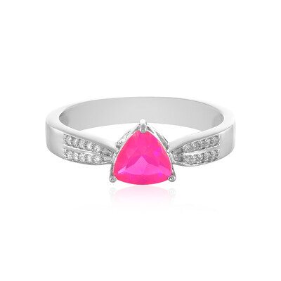 Zilveren ring met een Roze Ethopische Opaal