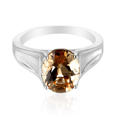 Zilveren ring met een champagne kwarts