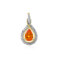 Gouden hanger met een spessartien