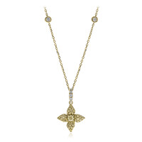 Gouden halsketting met een gele SI2 diamant (CIRARI)