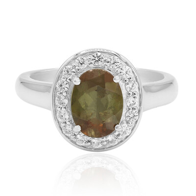 Zilveren ring met een andalusiet