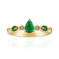 Gouden ring met een AAA Zambia smaragd (CIRARI)