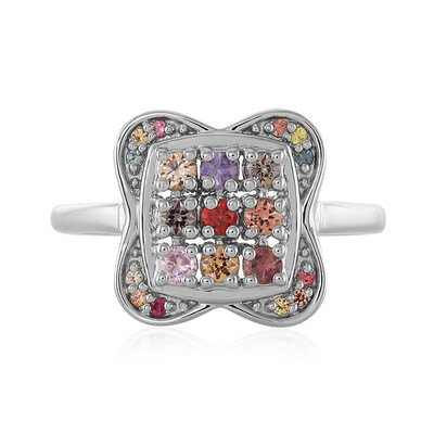 Zilveren ring met saffieren