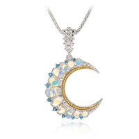 Zilveren halsketting met een Welo-opaal (Dallas Prince Designs)