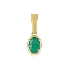 Gouden hanger met een Braziliaanse smaragd