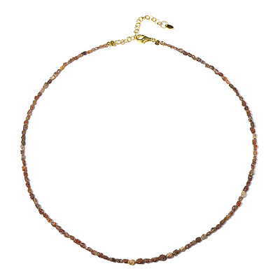Zilveren halsketting met rode diamanten