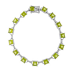 Zilveren armband met Arizona-peridoots