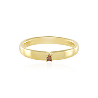 Zilveren ring met een I2 Rode Diamant