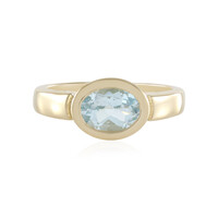 Zilveren ring met een hemel-blauwe topaas
