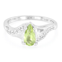Zilveren ring met een toermalijn