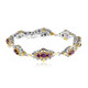 Zilveren armband met Paarse kleurwissel granaten (Gems en Vogue)