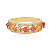 Zilveren ring met saffieren