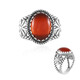 Zilveren ring met een Rode onyx (Desert Chic)