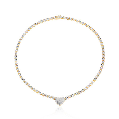 Messingen halsketting met een I3 (I) Diamant (Juwelo Style)