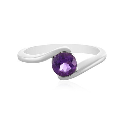 Zilveren ring met een Uruguay amethist