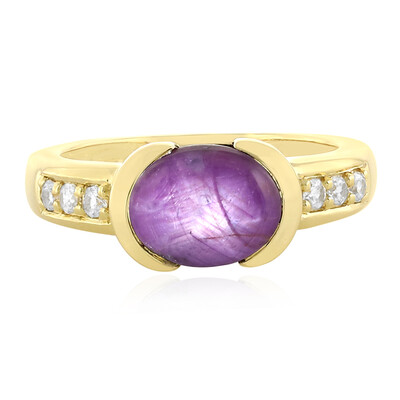 Zilveren ring met een Channapatna Ster Robijn