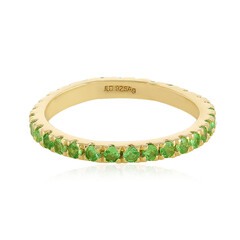Zilveren ring met tsavorieten