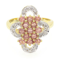 Gouden ring met Onverhitte Padparadscha Saffieren (AMAYANI)