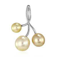 Zilveren hanger met een Gouden Kabira Zuidzee Parel (TPC)