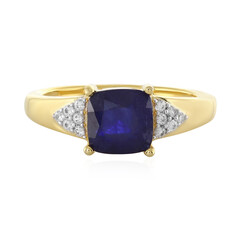 Zilveren ring met een Madagaskar Blauwe Saffier