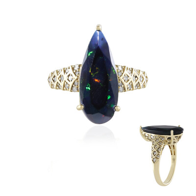 Gouden ring met een Mezezo opaal (de Melo)