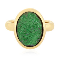 Zilveren ring met een Uwarowiet