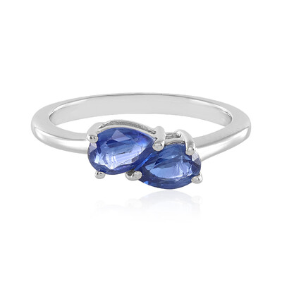 Zilveren ring met kyanieten