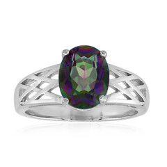 Zilveren ring met een mystieke kwarts