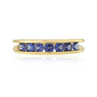 Gouden ring met AAA tanzanieten (de Melo)