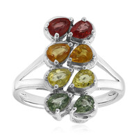 Zilveren ring met saffieren