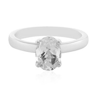 Zilveren ring met een witte kwarts
