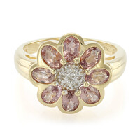 Gouden ring met Onverhitte Padparadscha Saffieren (AMAYANI)