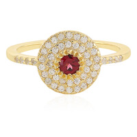 Zilveren ring met een edele rode spinel