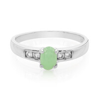 Zilveren ring met een keizerlijk chrysopraas