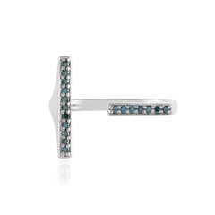 Zilveren ring met I3 Champagne Diamanten (de Melo)