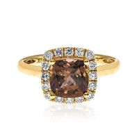 Gouden ring met een Onverhitte Tanzaniet