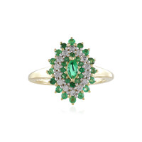 Gouden ring met een Zambia-smaragd