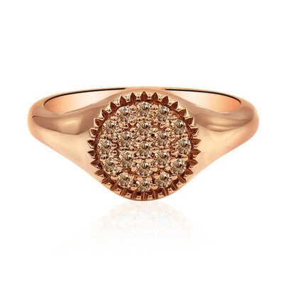 Gouden ring met SI1 Argyle Rose De France Diamanten (Annette)