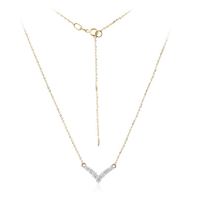 Gouden halsketting met een Diamant SI1 (G) (Annette)