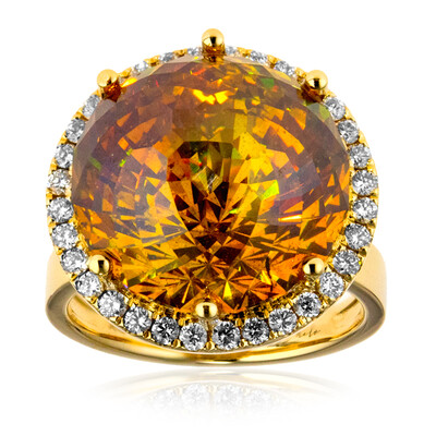 Gouden ring met een sfaleriet (de Melo)