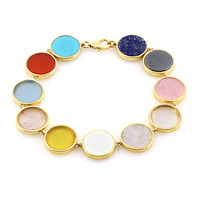 Zilveren armband met een turkoois (Juwelo Bauhaus)