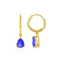 Zilveren oorbellen met Blauwe chalcedonen