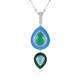 Zilveren halsketting met een Groene onyx (Dallas Prince Designs)