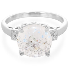 Zilveren ring met een Medusa kwarts