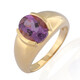 Zilveren ring met een Uruguay amethist (de Melo)