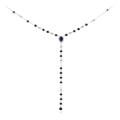 Gouden halsketting met een Blauwe Ceylon saffier (CIRARI)